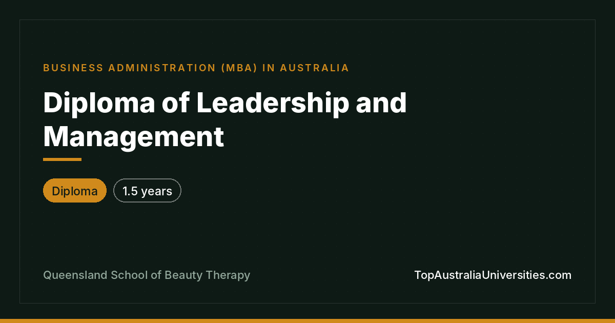 Diploma of Leadership and Management | QSBT