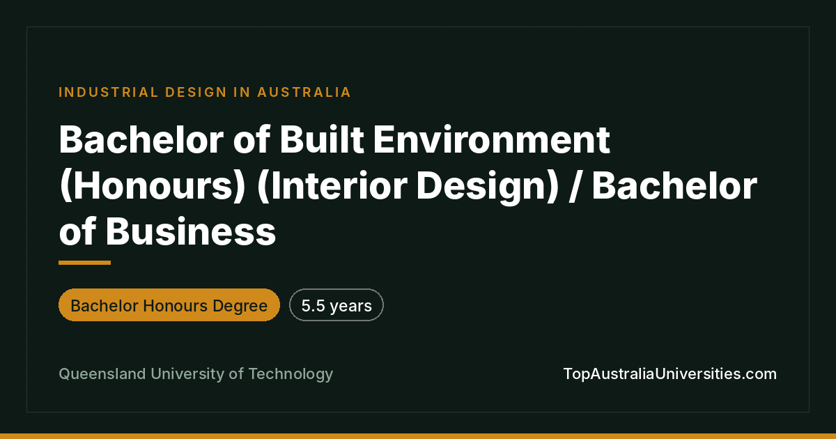 QUT Bachelor of Built Environment (Honours)/Business