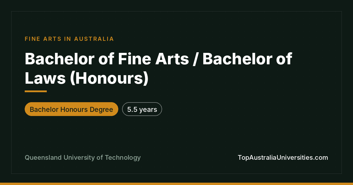 Bachelor of Fine Arts/Laws (Honours) at QUT