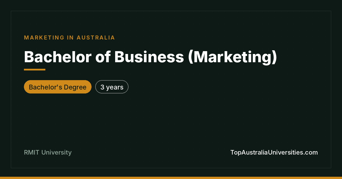 Bachelor of Business (Marketing) at RMIT University