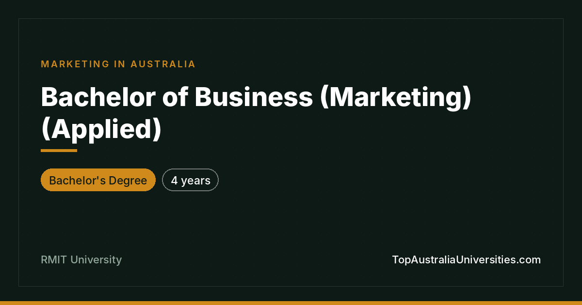Bachelor of Business (Marketing) (Applied) at RMIT