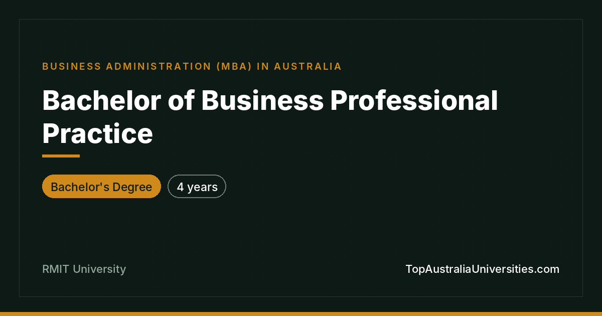 Bachelor of Business Professional Practice at RMIT