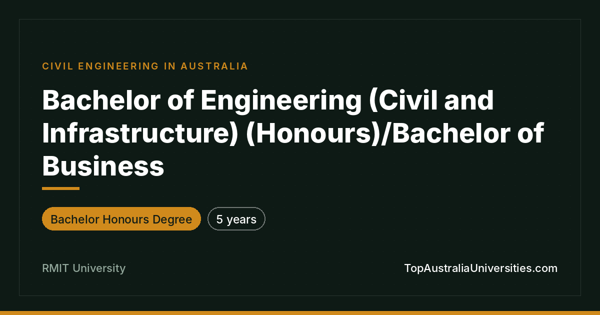 RMIT Bachelor of Engineering (Civil & Infra) (Hons)/Business