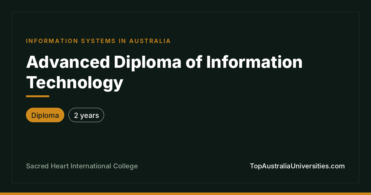 Advanced Diploma of Information Technology