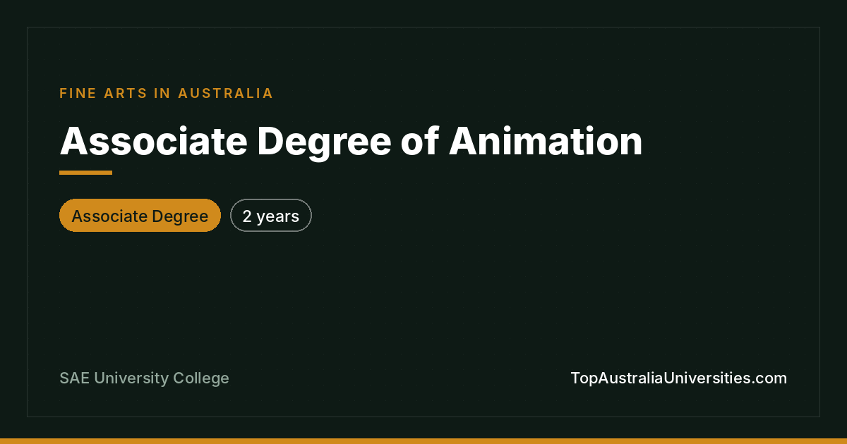 Associate Degree of Animation at SAE | 2 Years
