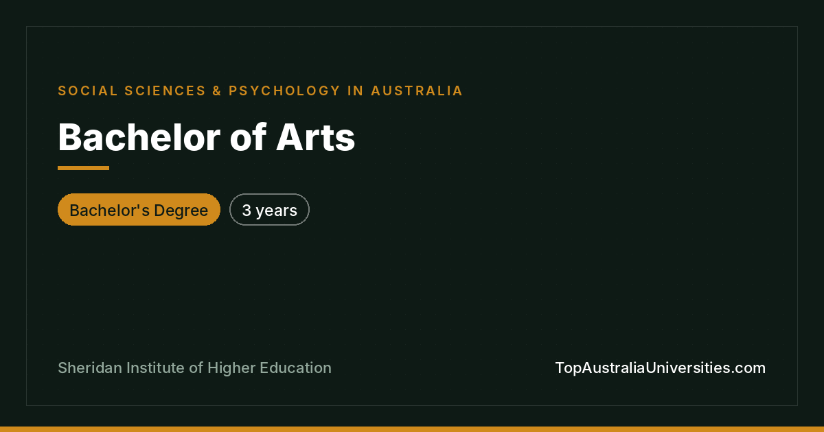 Bachelor of Arts at Sheridan Institute