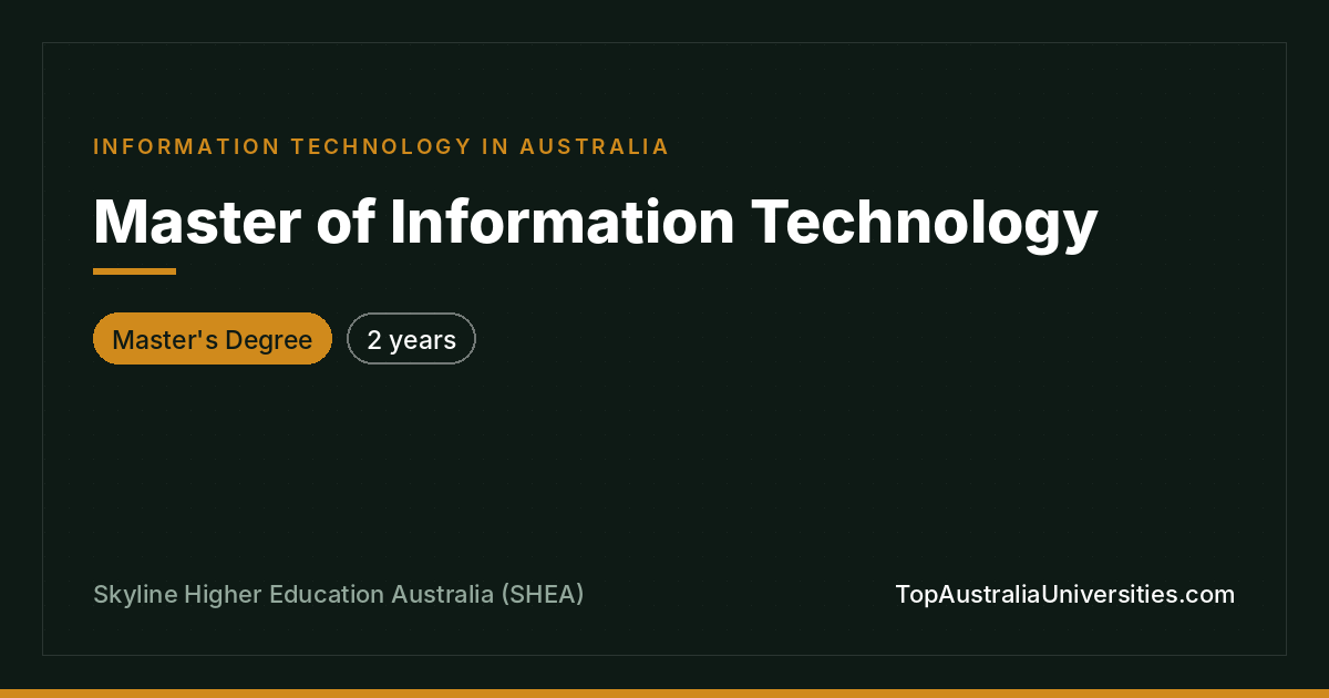 Master of Information Technology at SHEA