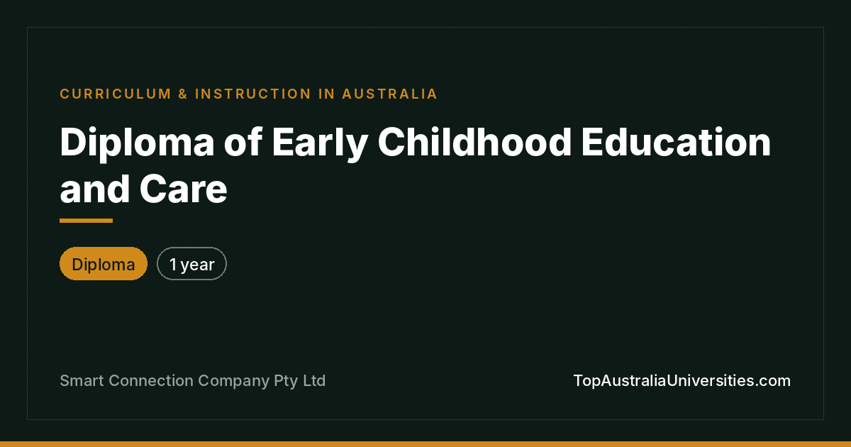 Diploma of Early Childhood Education and Care