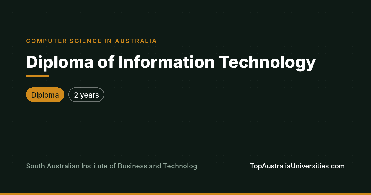 Diploma of Information Technology at SAIBT