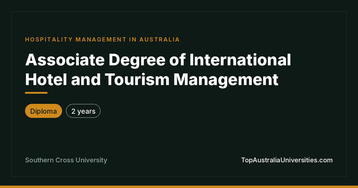Associate Degree of International Hotel and Tourism Manageme