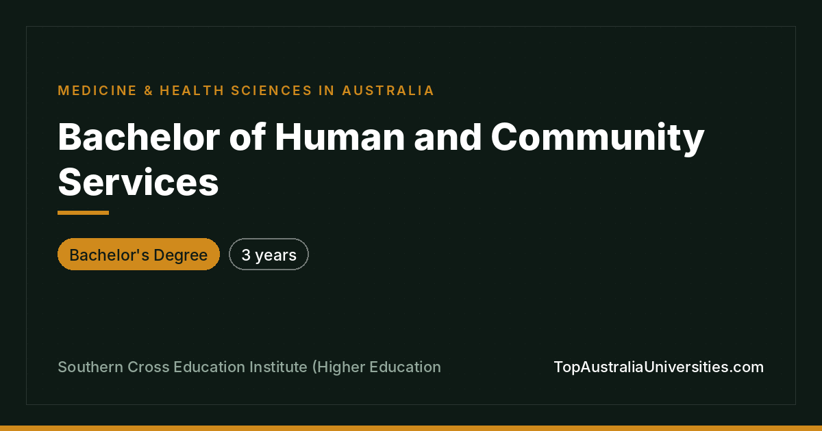 Bachelor of Human and Community Services