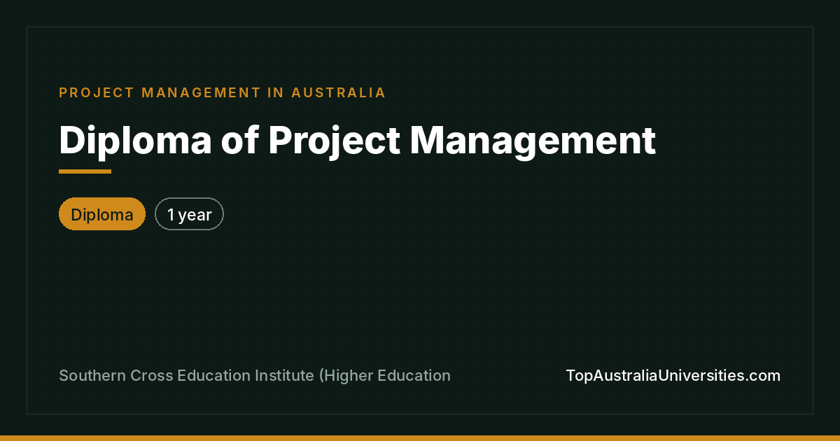 Diploma of Project Management at SC Education Institute