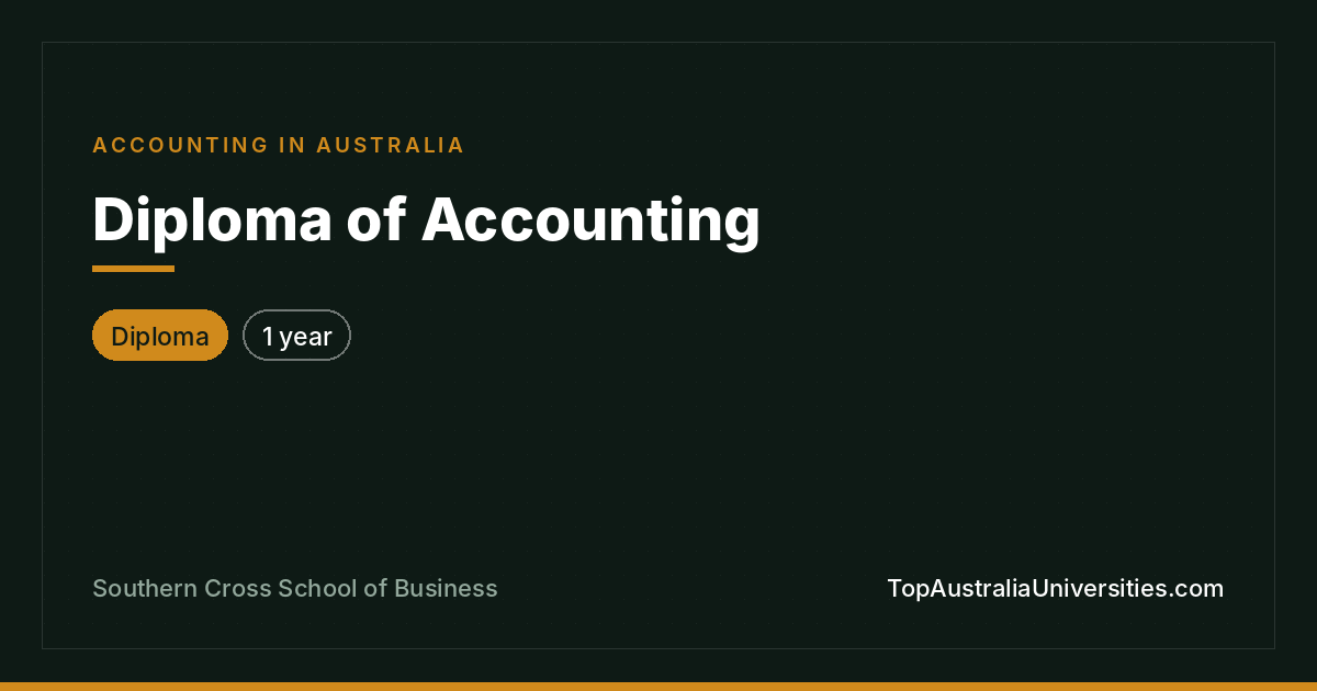 Diploma of Accounting at Southern Cross School of Business