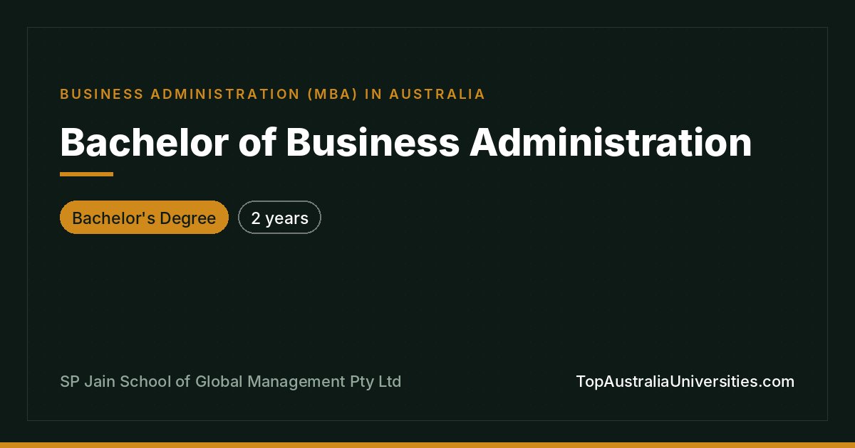 Bachelor of Business Administration | SP Jain