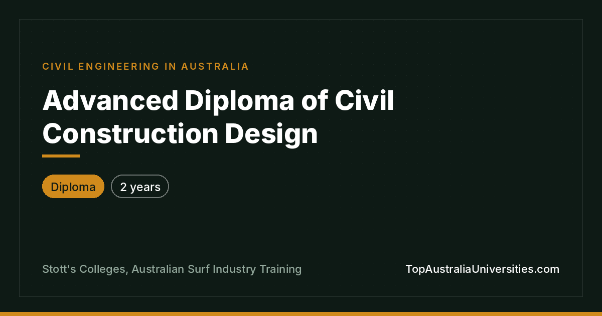 Advanced Diploma of Civil Construction Design Melbourne
