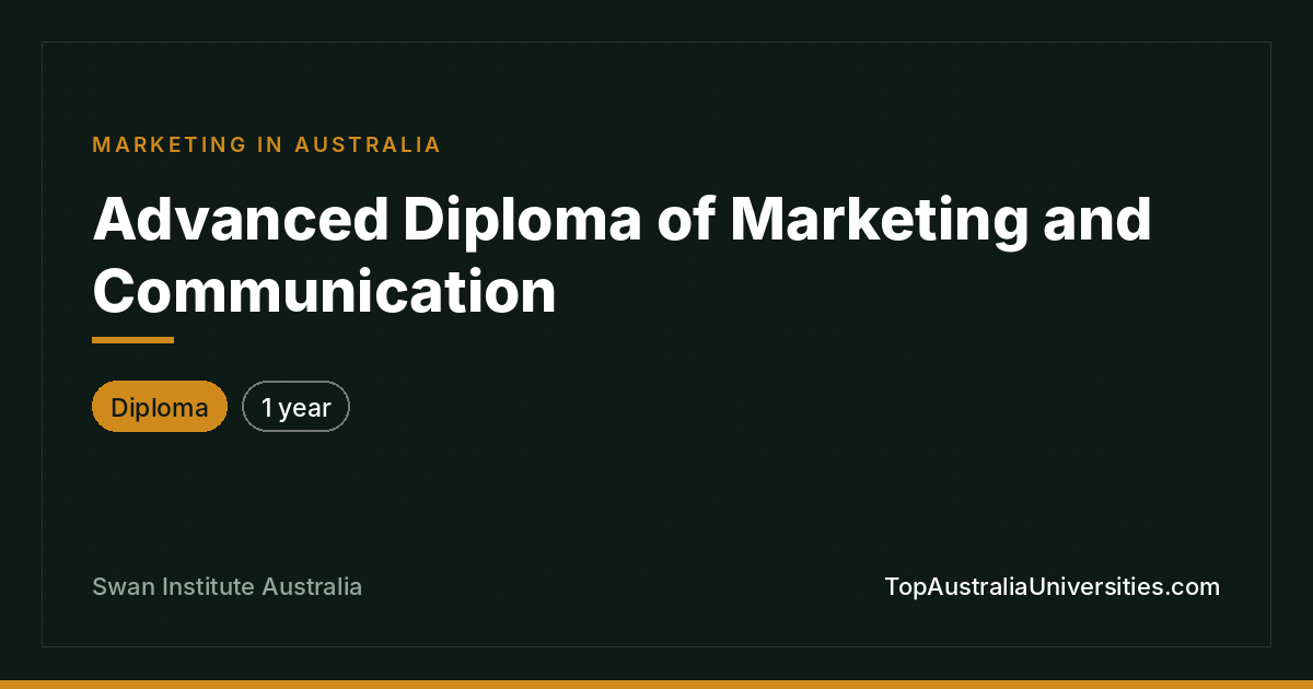 Advanced Diploma of Marketing and Communication
