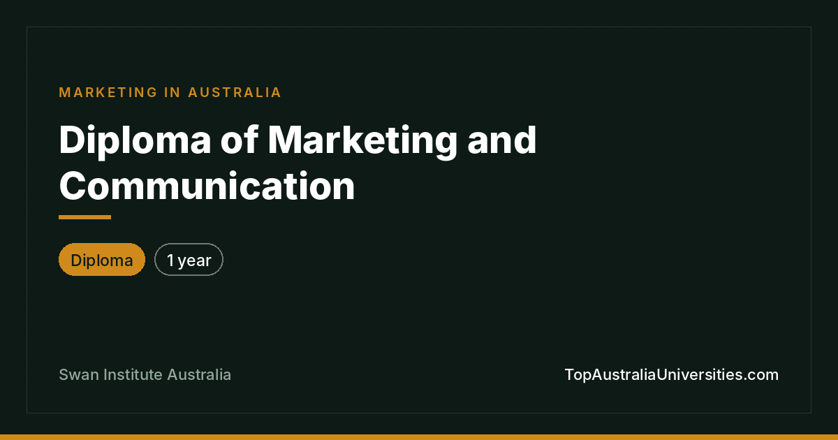Diploma of Marketing and Communication | Swan Institute