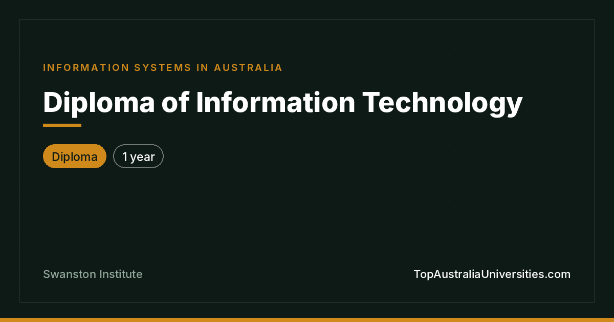 Diploma of Information Technology | Swanston Institute