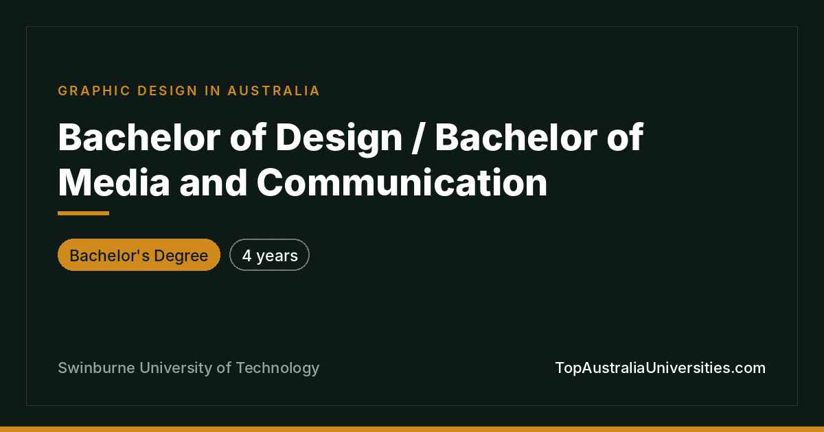 Bachelor of Design/Bachelor of Media and Communication | Swi
