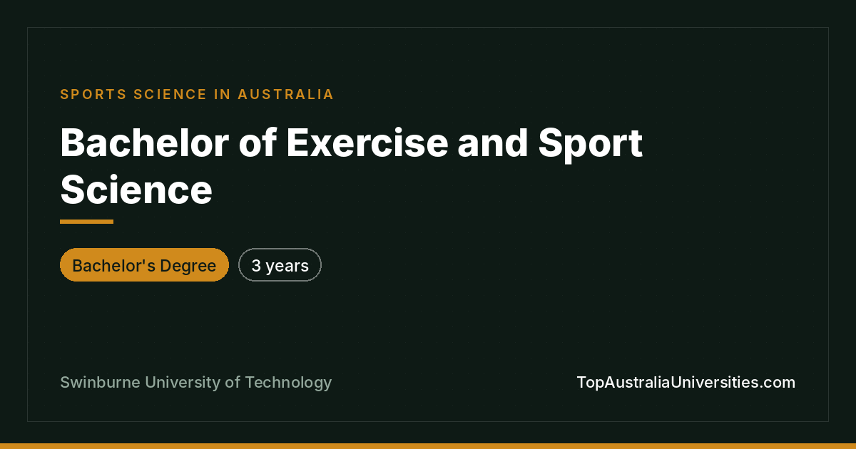 Bachelor of Exercise and Sport Science | Swinburne Melbourne