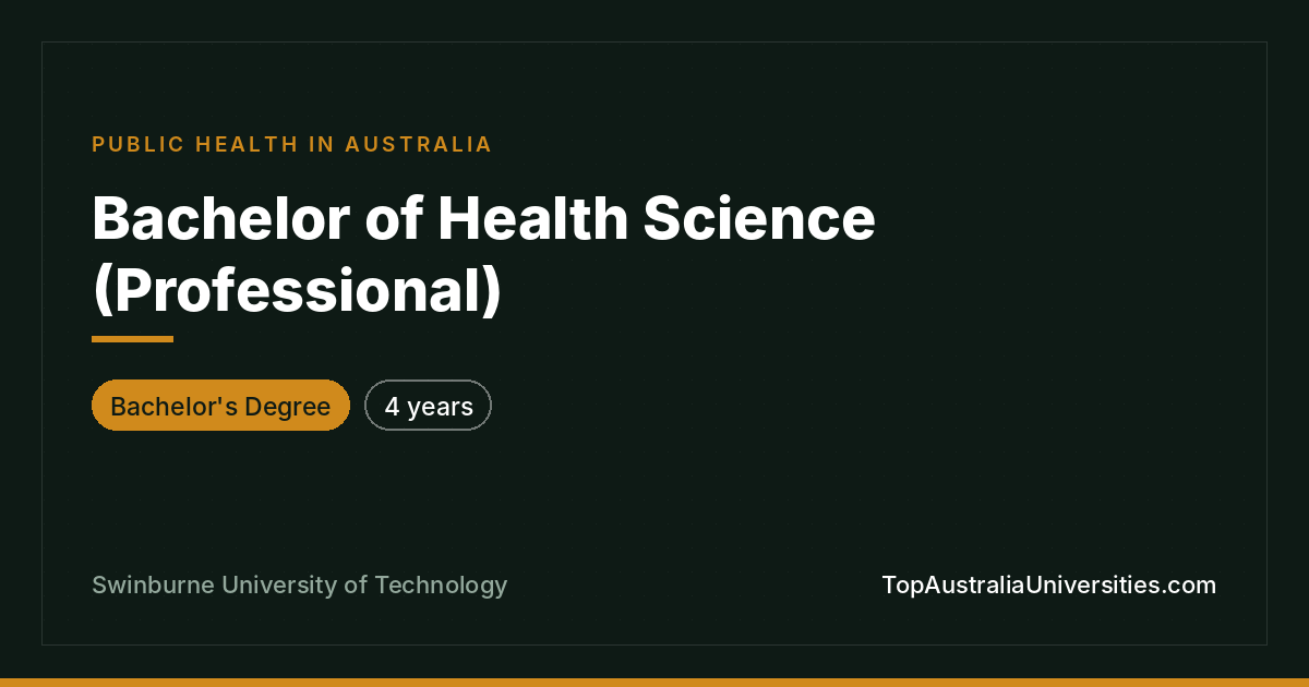 Bachelor of Health Science (Professional) – Swinburne