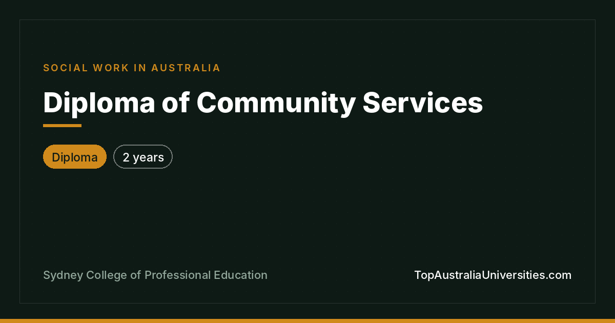 Diploma of Community Services at SCPE