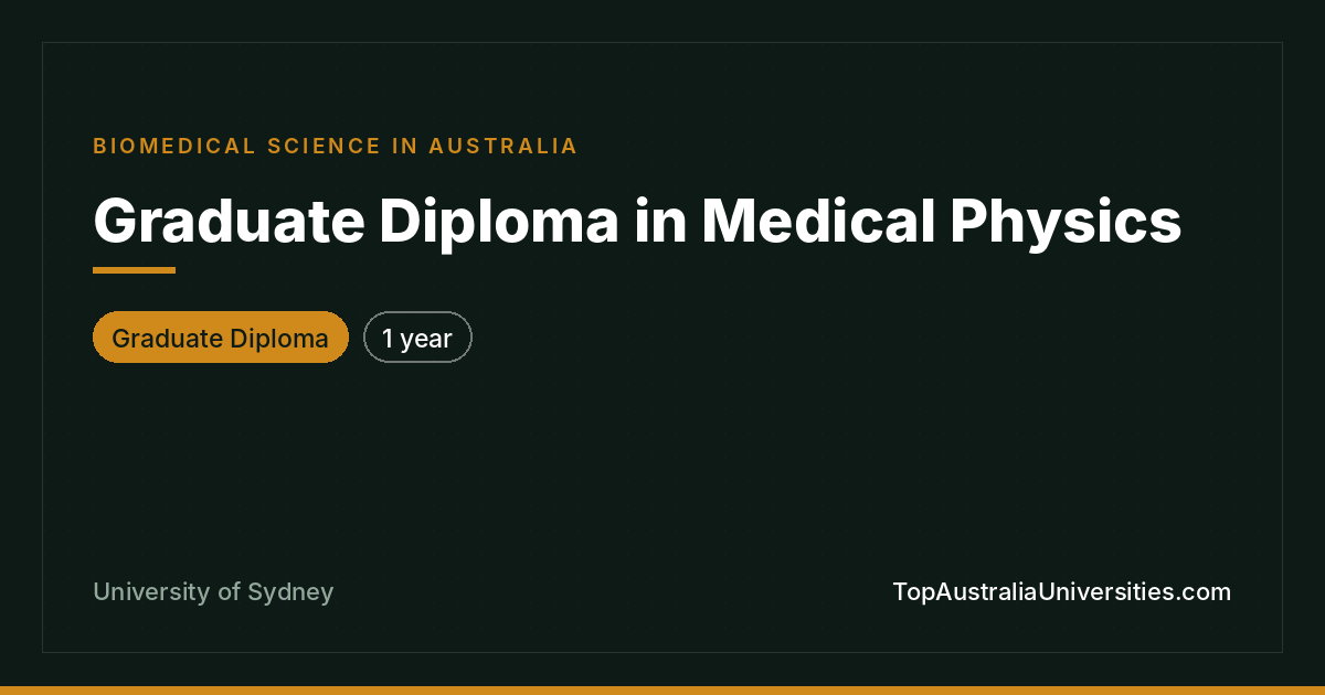 Graduate Diploma in Medical Physics