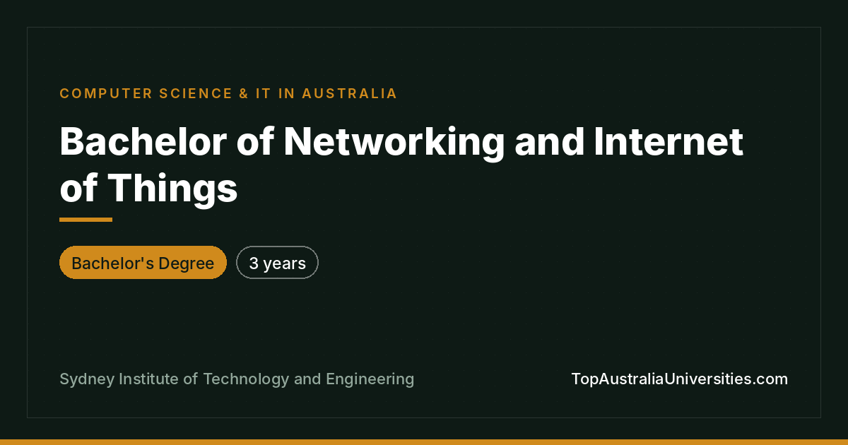 Bachelor of Networking and IoT | SITE
