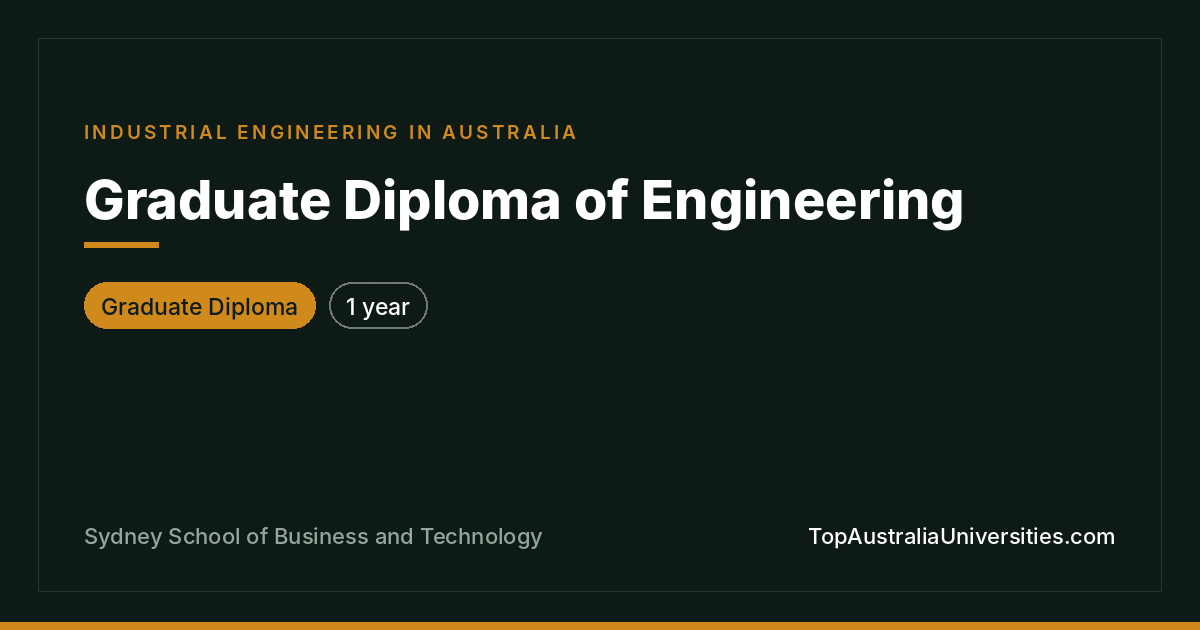 Graduate Diploma of Engineering | SSBT