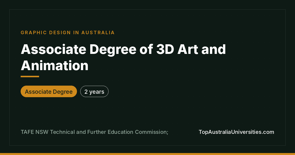 Associate Degree of 3D Art and Animation at TAFE NSW