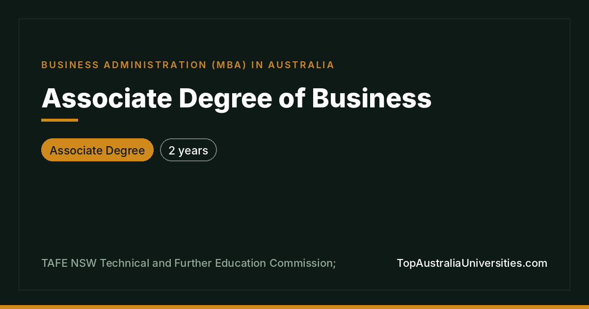 Associate Degree of Business at TAFE NSW