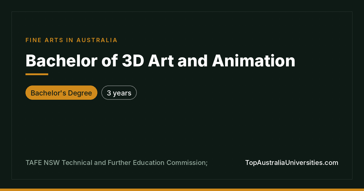 Bachelor of 3D Art and Animation at TAFE NSW