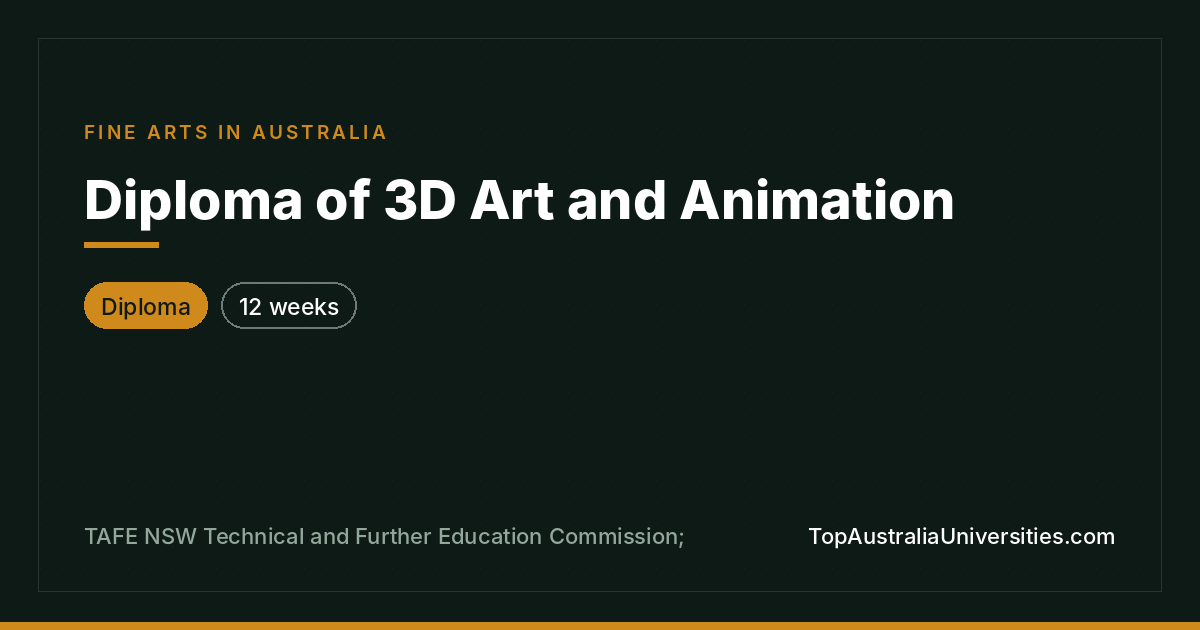Diploma of 3D Art and Animation at TAFE NSW