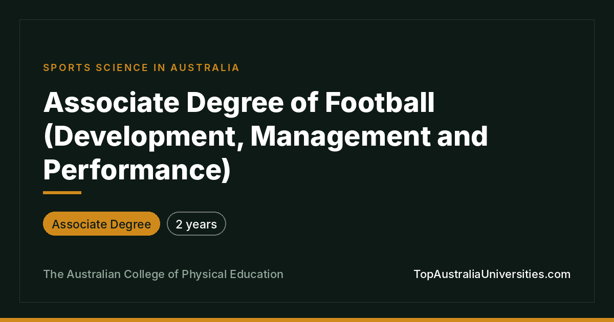 Associate Degree of Football at ACPE