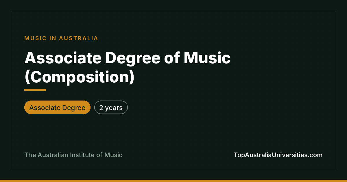 Associate Degree of Music (Composition) at AIM