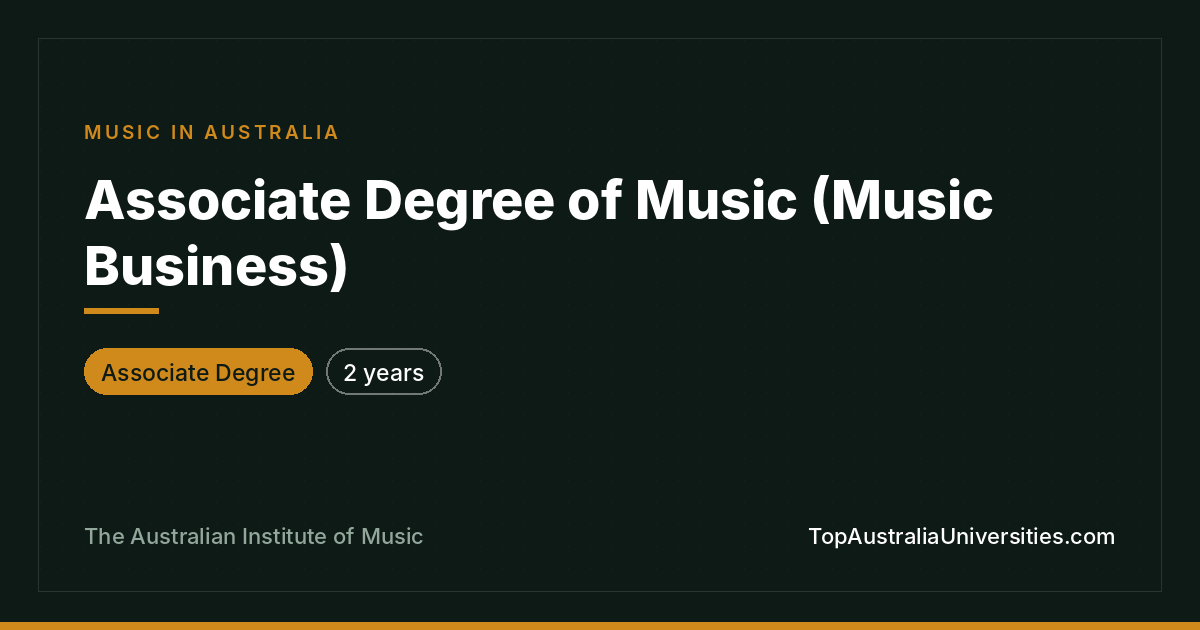 Associate Degree of Music (Music Business)