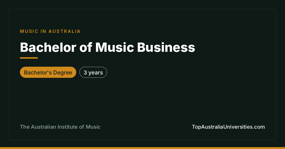 Bachelor of Music Business at AIM