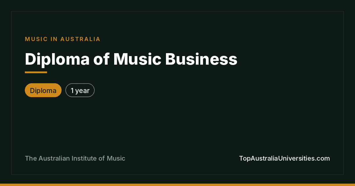 Diploma of Music Business at AIM