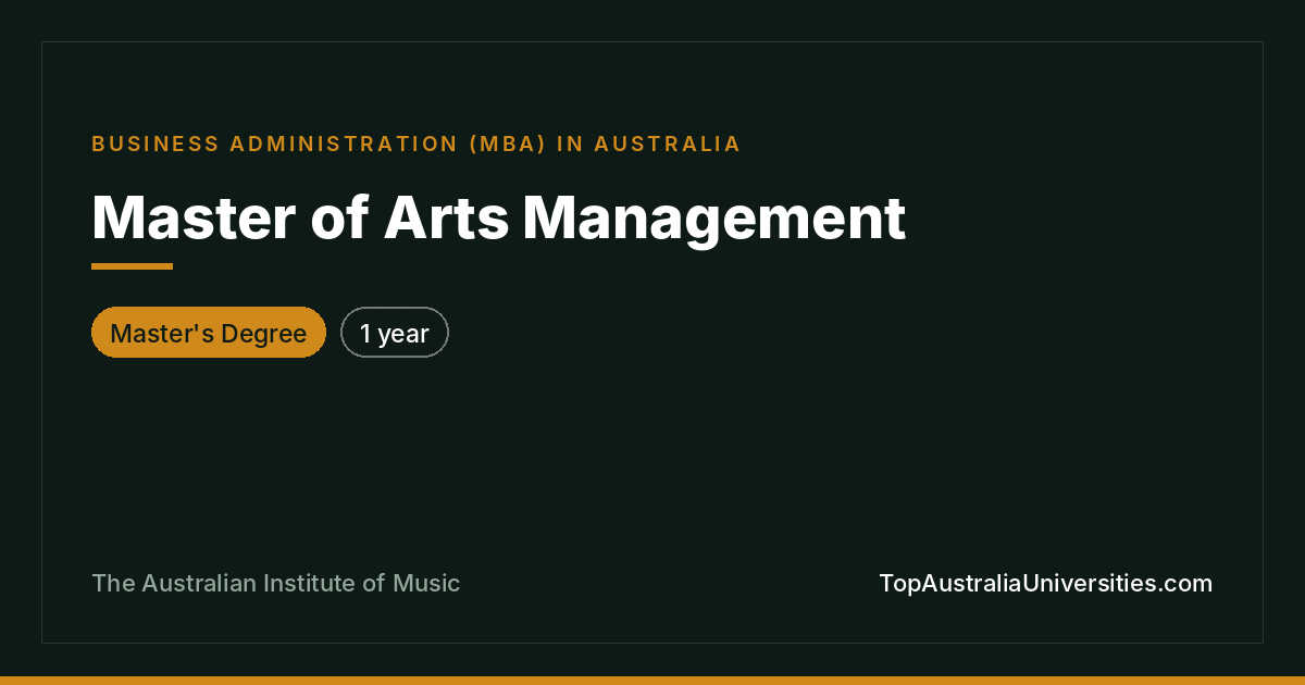 Master of Arts Management at AIM: Course Guide