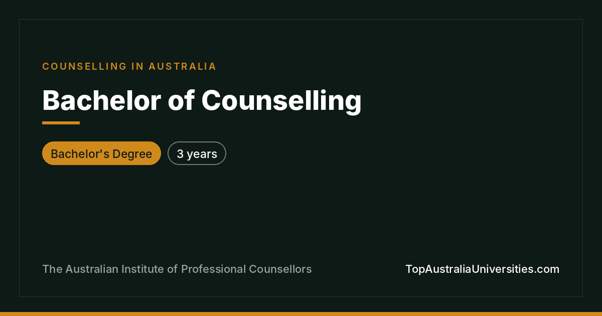Bachelor of Counselling at AIPC Professional
