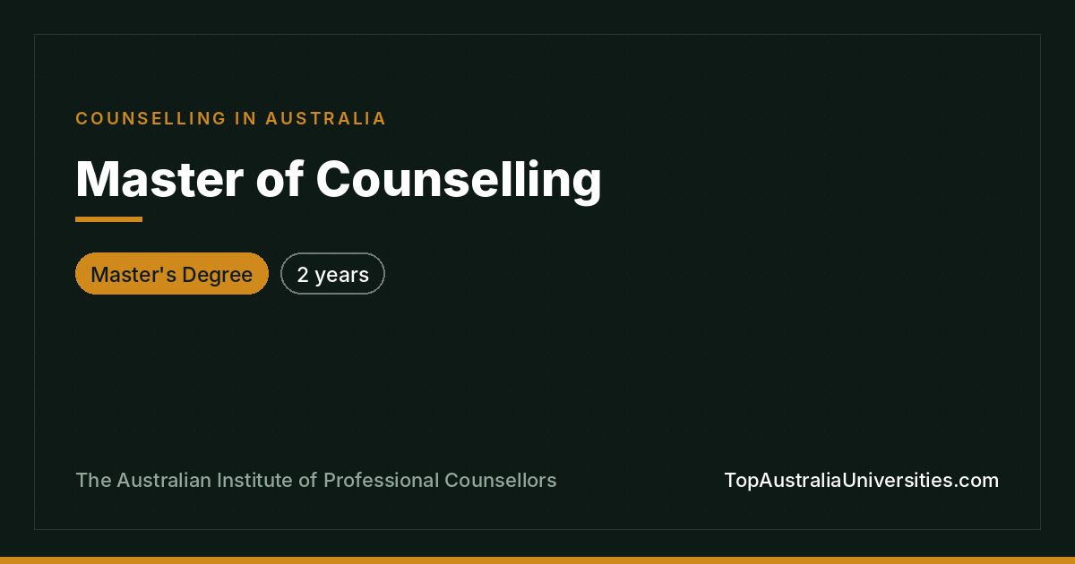 Master of Counselling | AIPC Professional