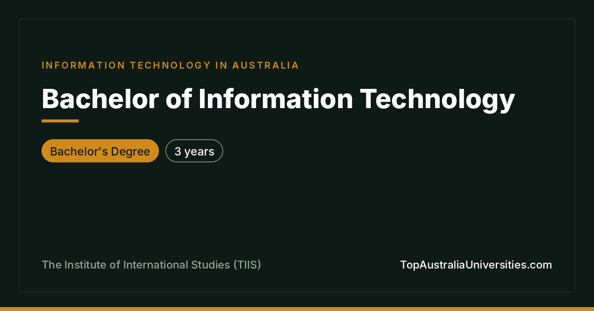 Bachelor of Information Technology at TIIS