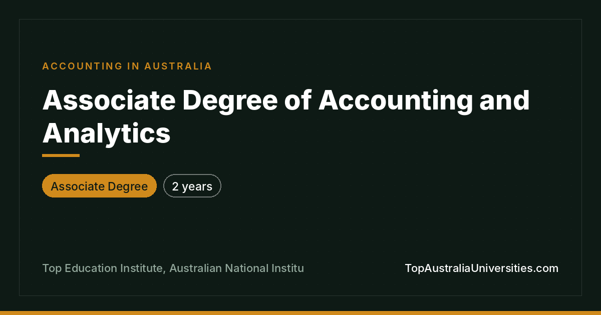 Associate Degree of Accounting and Analytics
