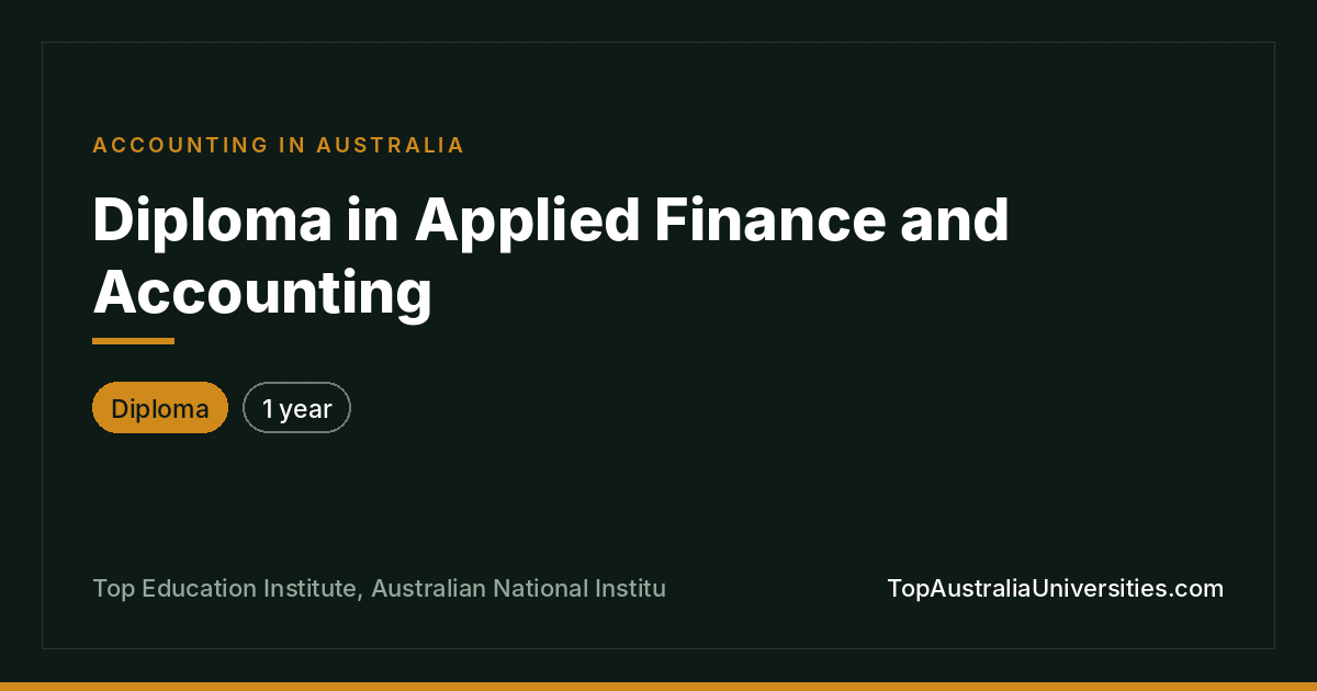 Diploma in Applied Finance and Accounting