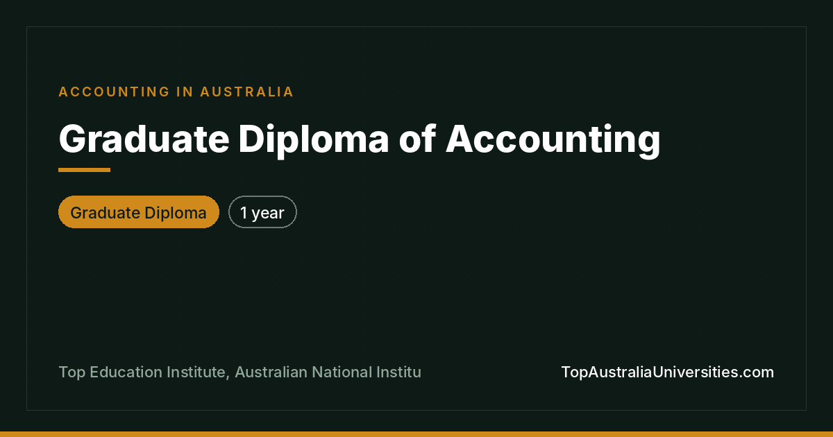 Graduate Diploma of Accounting | Top Education Institute