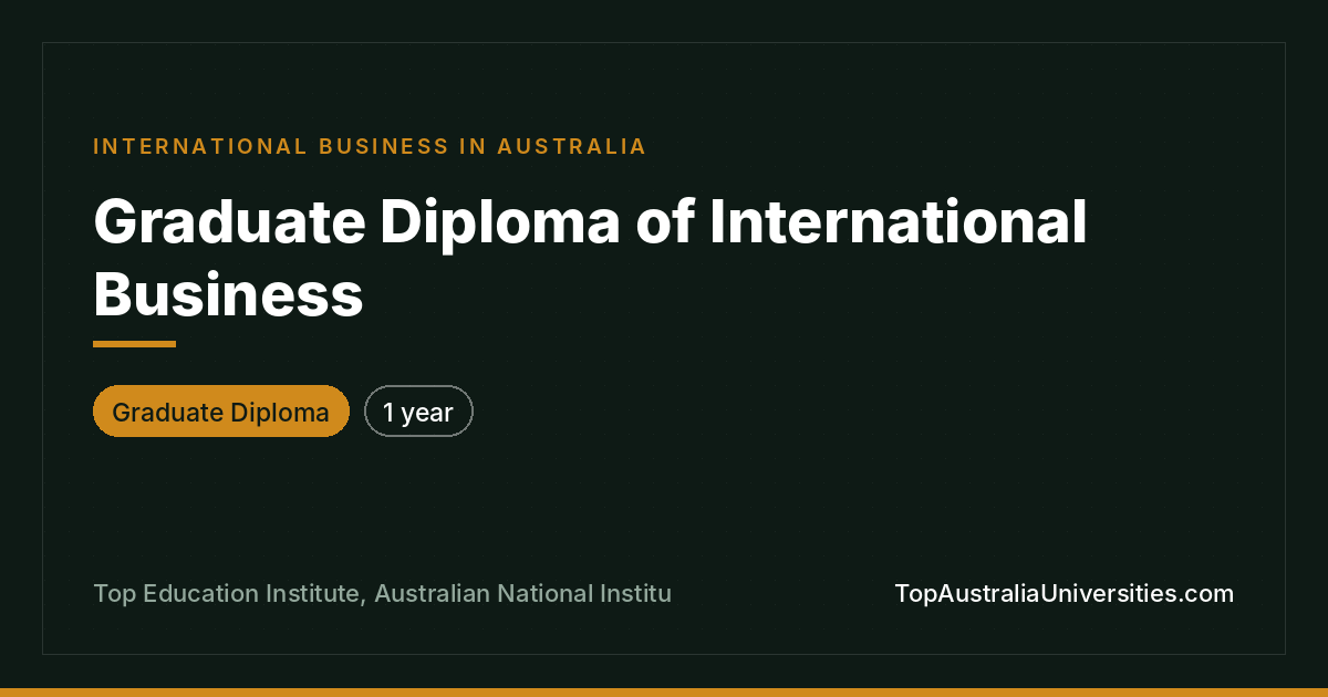 Graduate Diploma of International Business