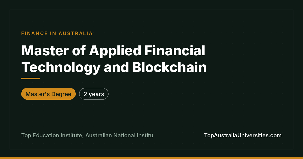 Master of Applied Financial Technology and Blockchain