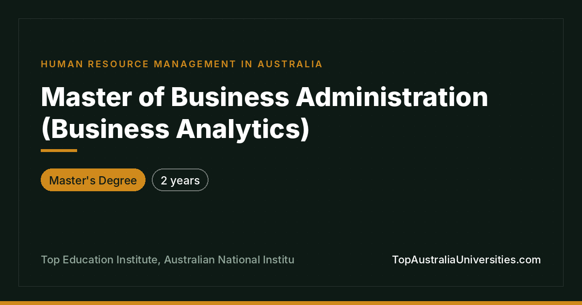 MBA (Business Analytics) at Top Education Institute