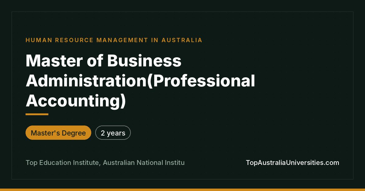 MBA (Professional Accounting) at Top Education Institute