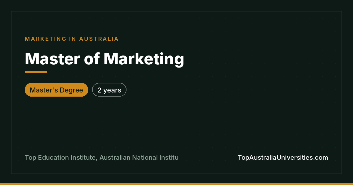 Master of Marketing | Top Education Institute